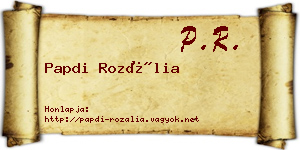 Papdi Rozália névjegykártya