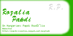 rozalia papdi business card